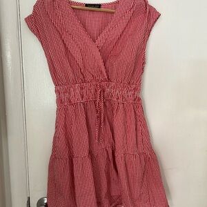 Rachel Zoe Red Checkered Top